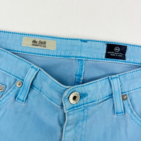 AG The Stilt Cigarette Leg Size 31 Womens Baby Blue - USA Made‎ - Picture 3 of 10